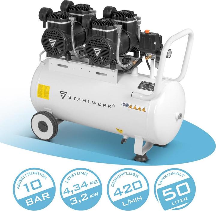 Stahlwerk Druckluft-Kompressor ST 510 Pro (10 Bar, 50 l)