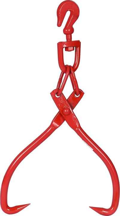 Actual product image Wiltec XPOtool Log Lifting Tongs to Grapple Wood up to Ø508mm 1000kg Forestry Tool with 2 Claws and 2 Hooks