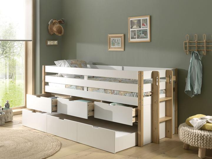Immagine prodotto Vipack Letto a castello Margrit con cassetto e cassetti estraibili (90 x 200 cm)