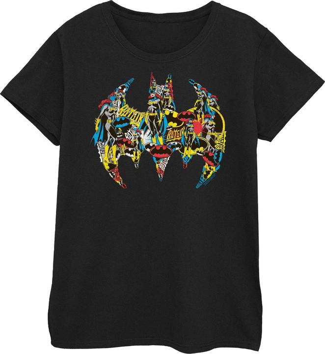 Batman Batgirl Logo Collage BaumwollTShirt