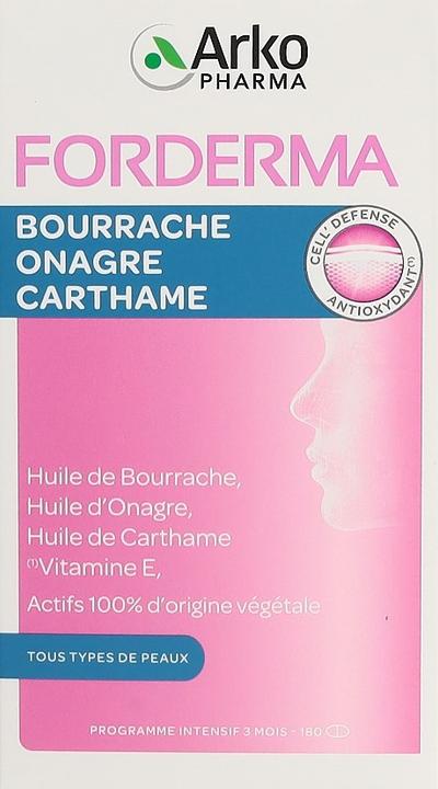 Actual product image Arkopharma Forderma Borretsch Nachtkerze Färbedistelöl Kapseln (180 Piece, Capsules, 184 g)