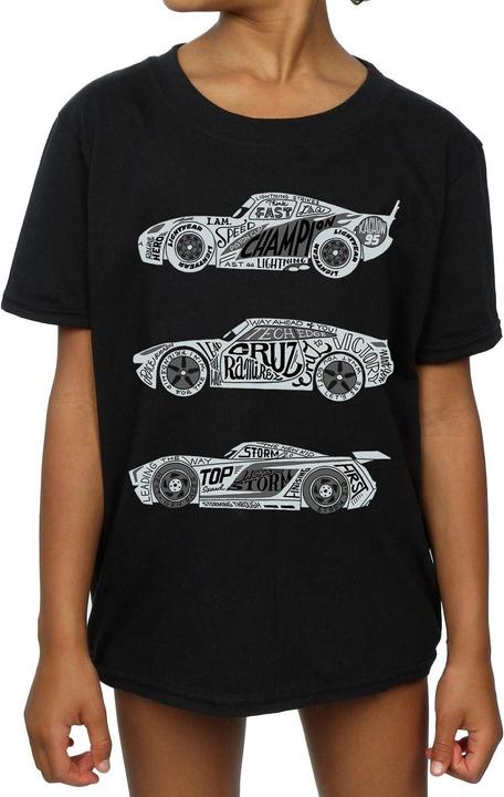 Immagine prodotto Disney Cars Text Racers Maglietta Ragazze (152, 158)