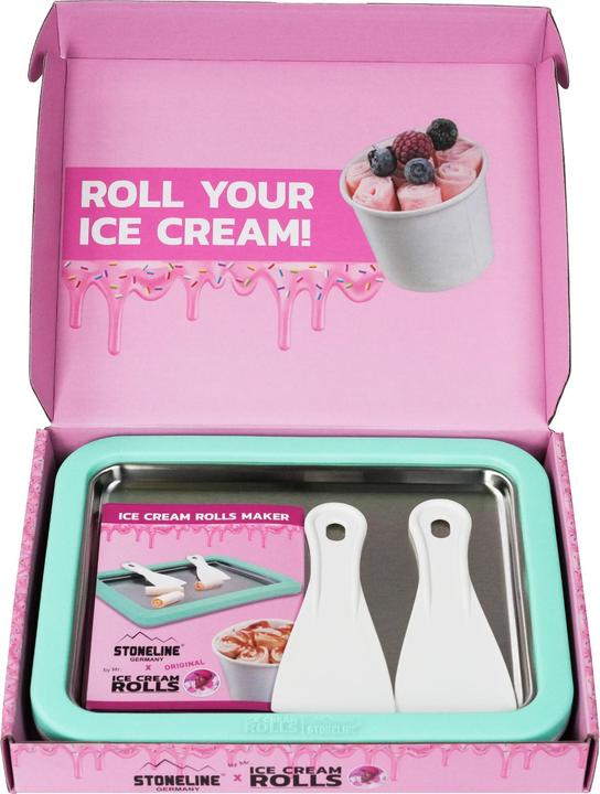 Produktbild Stoneline Ice Cream Rolls Maker, Eisplatte für Hausgemachte Eiscreme | Mint (CH-Stecker)