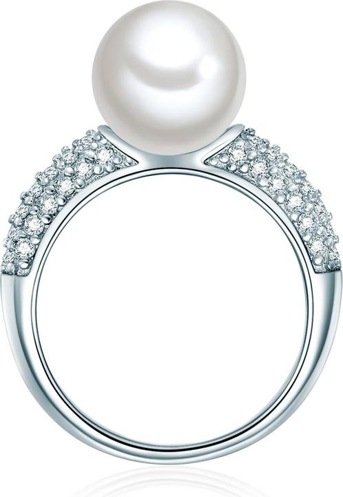 Produktbild Lulu & Jane Damen Messing Zirkonia Muschelkernperle silber - 29447 (52)