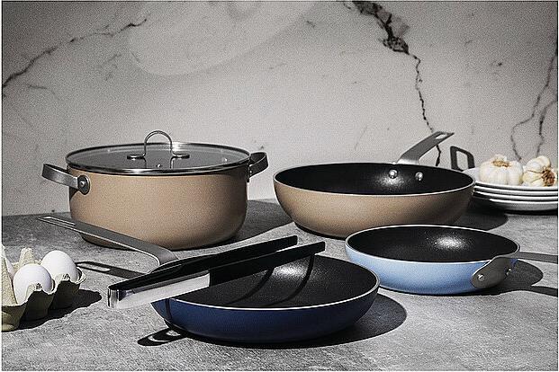 Actual product image Alessi Cooking pot set TAMA (Frying pan, Aluminium)