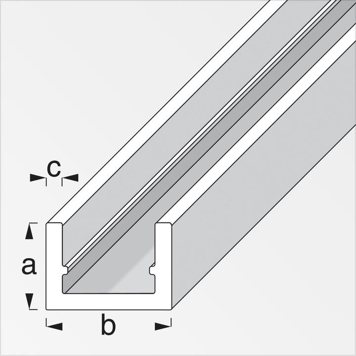 Actual product image Alfer U-profile aluminium 2 m AE