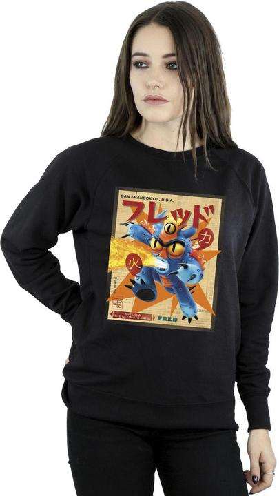Immagine prodotto Disney Big Hero 6 Baymax Fred Newspaper Felpa Donna (S)