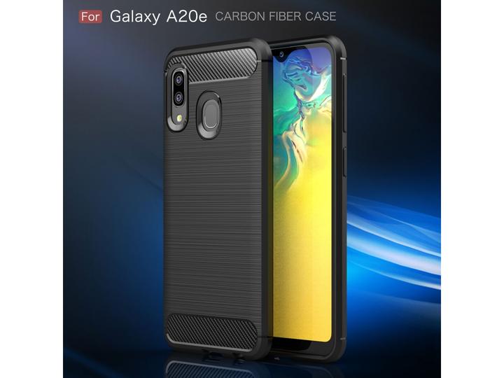 Produktbild Screenguard Samsung Galaxy A20e Hülle Carbon Brushed Soft TPU (Samsung Galaxy A20e)