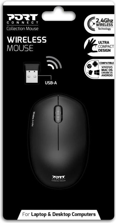 Produktbild Port Designs 900540 Maus Beidhändig RF Wireless Optisch 1600 DPI (Kabellos)