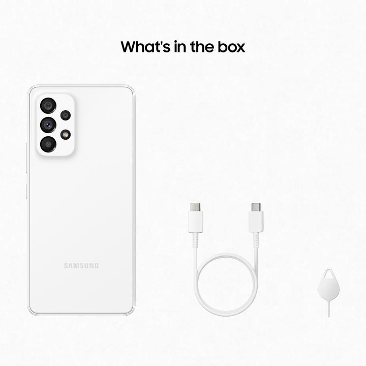Productafbeelding Samsung Galaxy A53 5G (128 GB, Geweldig wit, 6.50", Hybride dubbele SIM, 64 Mpx, 5G)