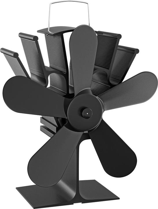 Actual product image Wiltec Kaminofen Ventilator 5 Flügel stromlos Kaminventilator Ofenventilator (17 x 10.5 x 19.5 cm)