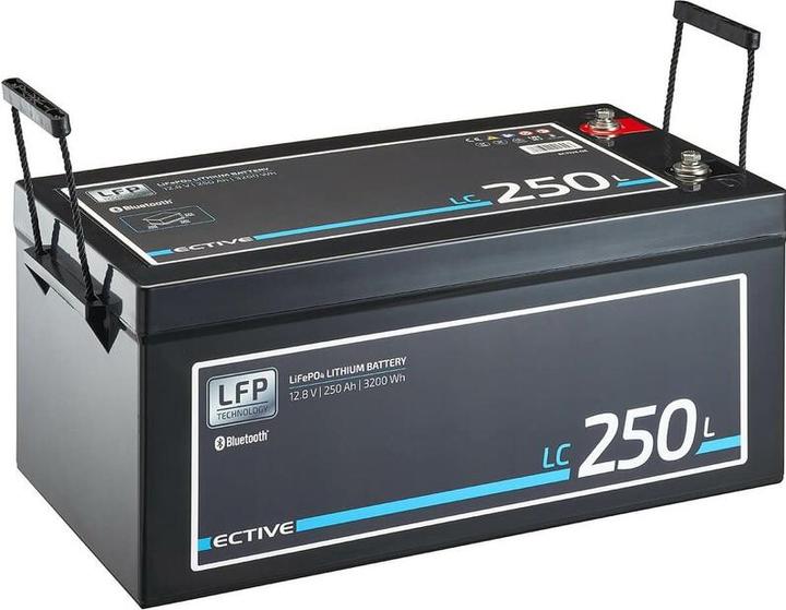 Image du produit Ective 12V 250Ah LiFePo4 Batterie solaire au lithium BMS Camping-car LFP BT Batterie d'alimentation (12 V, 250 Ah)