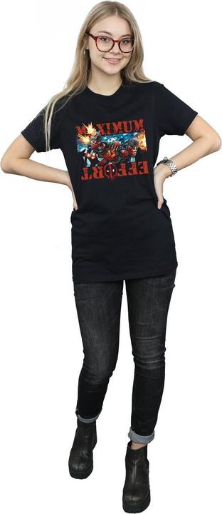 Actual product image Womens/Ladies Deadpool Maximum Effort Cotton Boyfriend T-Shirt (L)