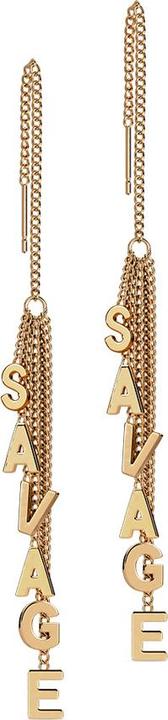 Star Piercing Ohrstecker rosegold freifallende Kette Buchstabenbaum Savage (ohne Messing, Chirurgenstahl 316L)