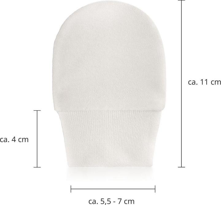 Produktbild La Loona LaLoona Babyhandschuhe & Babyfäustlinge Kratzfäustlinge 3 Paar Baby - Weiss (One Size)