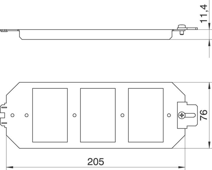 Produktbild OBO Bettermann OBO MTU3 GrundtrÃ¤ger (20.50 cm)