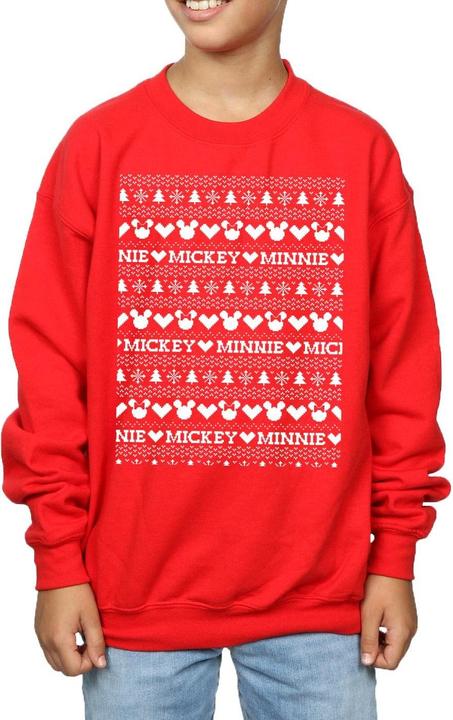 Immagine prodotto Disney Mickey And Minnie Christmas Fair Isle Felpa Ragazzi (140, 146)
