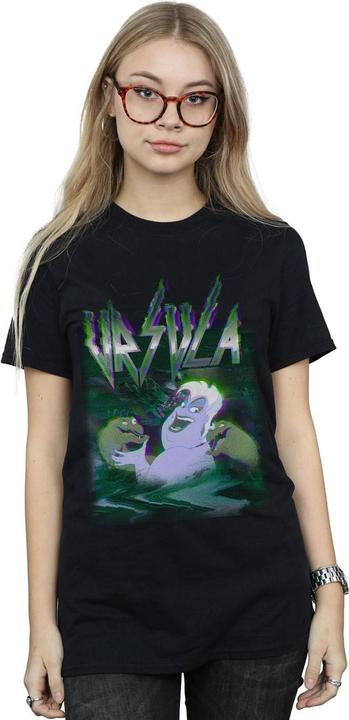 Actual product image Disney Womens/Ladies Ursula Glitch Cotton Boyfriend T-Shirt (5XL)