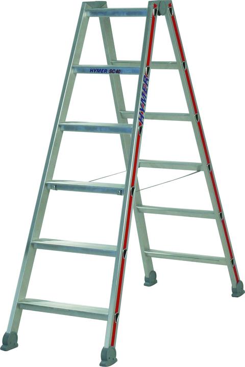 Actual product image Hymer-Leitern Stepladder both sides 2x4 (Stepladder, 103 cm)