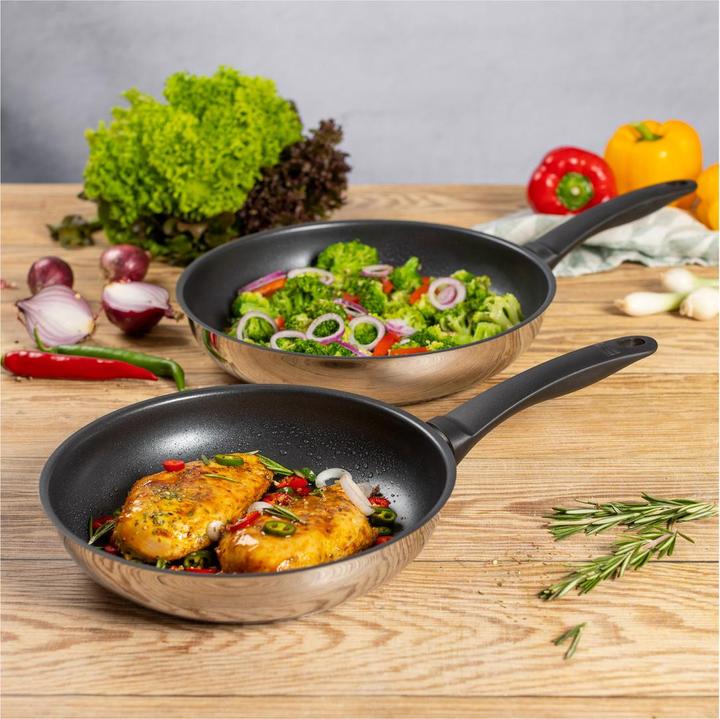 Productafbeelding Kuhn Rikon Klassieke koekenpannenset 24/28 cm (28 cm, Koekenpan, Roestvrij staal)