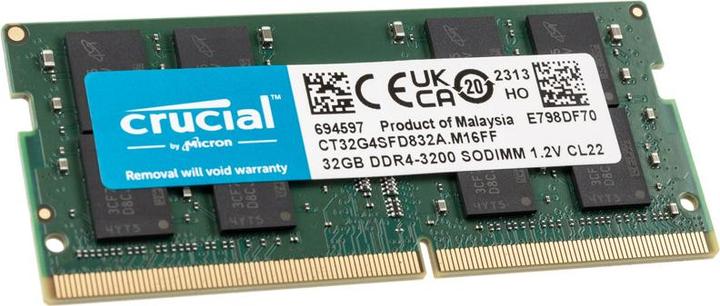 Actual product image Crucial Laptop Memory (1 x 32GB, 3200 MHz, DDR4-RAM, SO-DIMM)