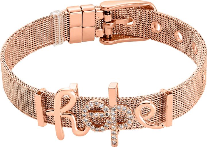 Actual product image Heideman Mesh bracelet Hope polished (100% stainless steel)
