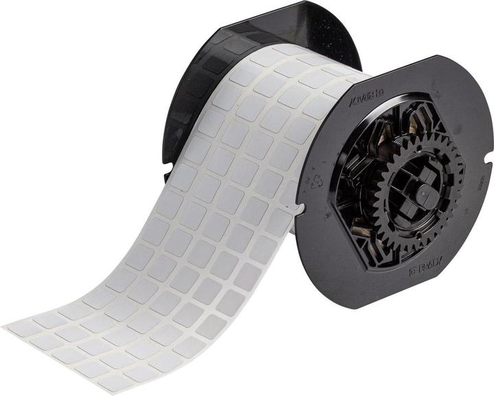 Produktbild Brady B33-12-727, Polyimid, Weiss, glänzend, 12.70 x 11.10 mm, 5-bahnig, permanent (10.000 E.)