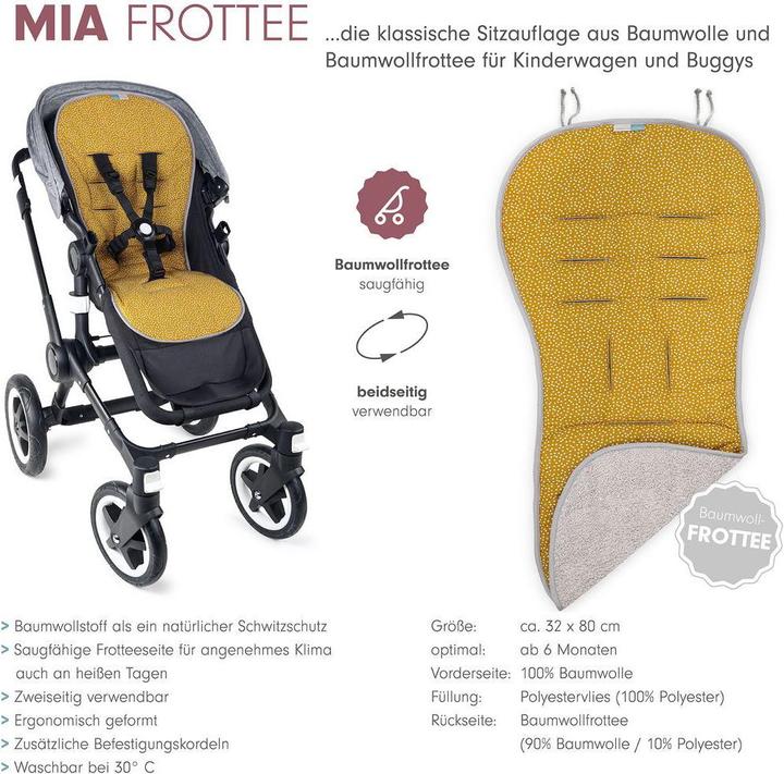 Produktbild Liebes von Priebes Sitzauflage Mia für Kinderwagen und Buggys Frottee