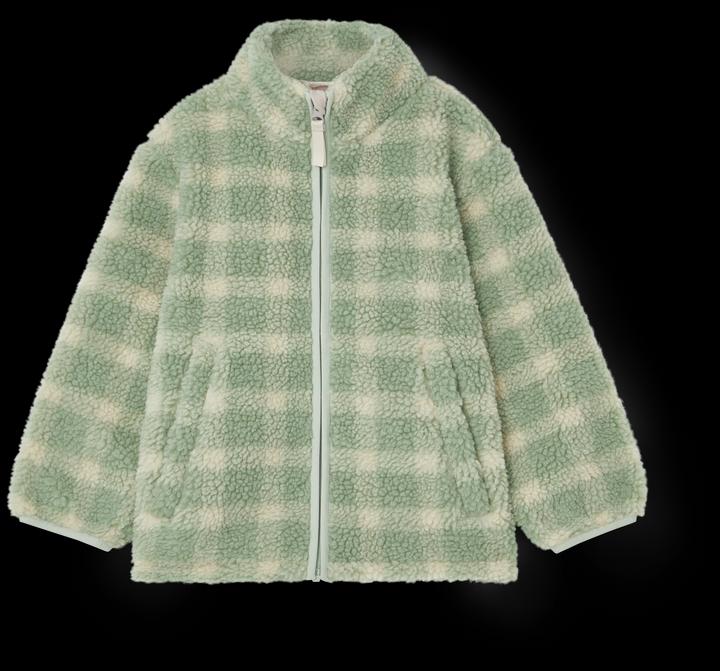 Garbo & Friends Pile Teddyjacke Sage Check