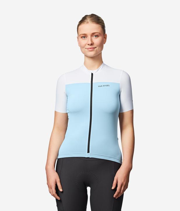 Van rysel Women's Short-Sleeved Summer Road Cycling Jersey EDR 2 - Blue