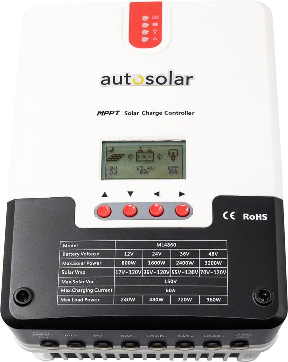 Autosolar Solar Laderegler 4860 MPPT 60A