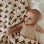Immagine prodotto Babyly Musselin Pucktuch Swaddle Bären 100x100 (100 cm, 100 cm)