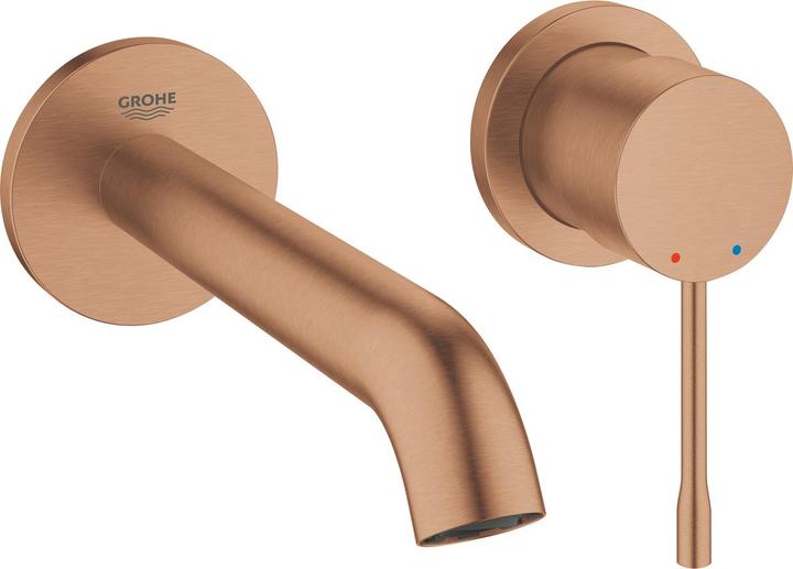 Produktbild Grohe ESSENCE 2-Loch-Waschtischbatterie, Ausladung 183mm warm sunset gebürstet