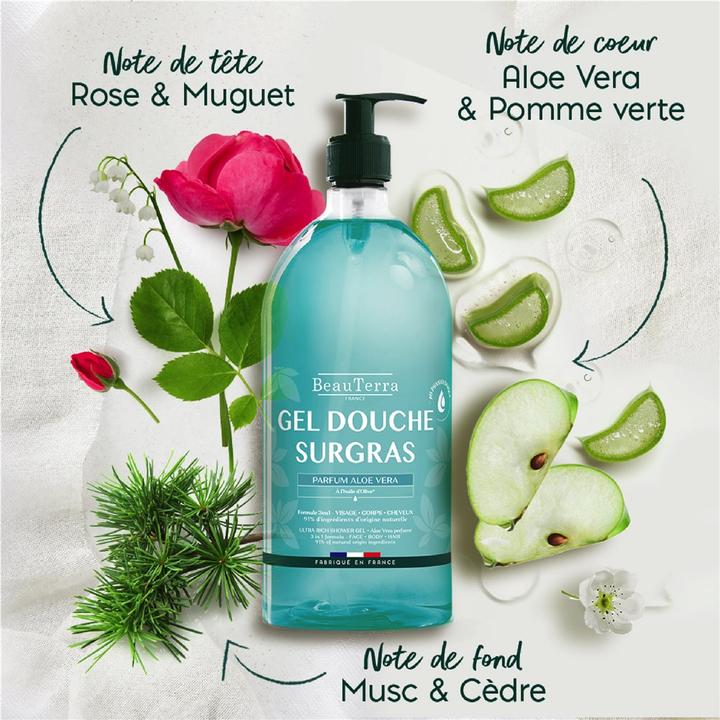 Immagine prodotto BeauTerra Gel doccia ricco Alo Ver 1000ml (1000 ml)
