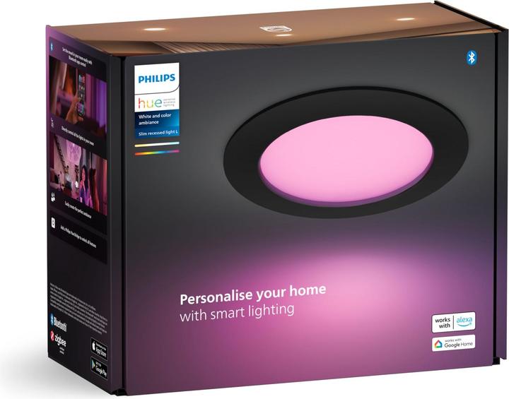 Actual product image Philips Hue White & Color Ambiance Slim Recessed (1200 lm)
