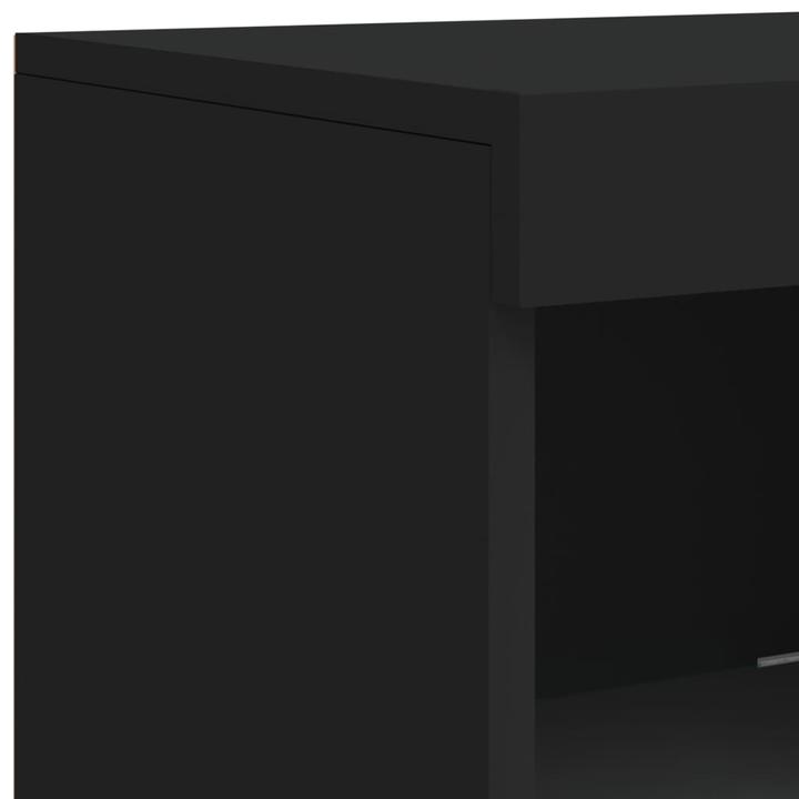 Image du produit VidaXL Sideboards avec lampes LED 3 pcs. noir (142.5 x 37 x 100 cm)