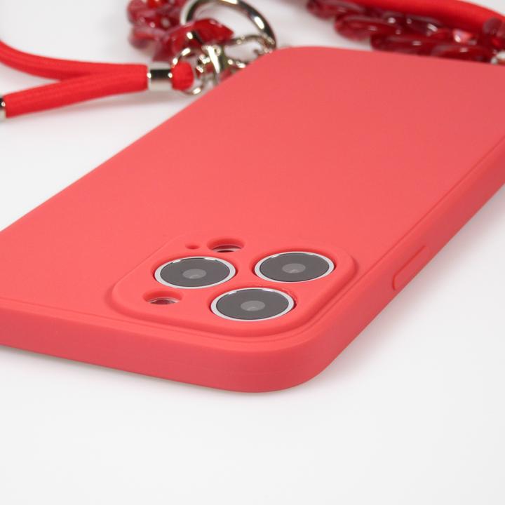 Produktbild PhoneLook Hülle Silikon Gel mit Umhänge Seil & Dekoration Stein Kette (Apple iPhone 13 Pro Max)