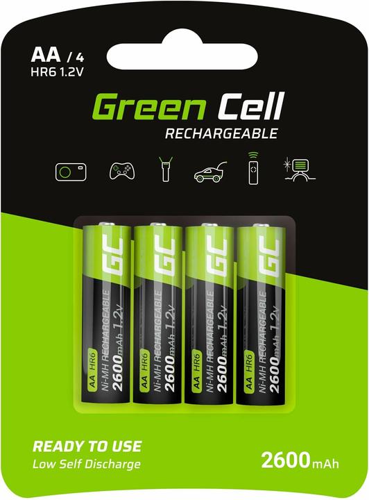 GreenCell Batterie rechargeable - 1,2 V (4 pcs, AA, 2600 mAh)