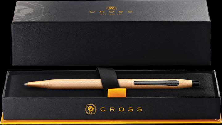 Produktbild Cross Drehkugelschreiber Classic Century Rose Gold Diamantmuster Geschenkbox (Rose Gold, 1 x)