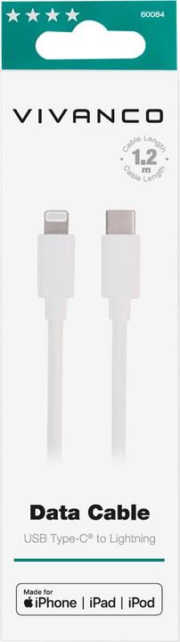 Actual product image Vivanco USB C - Lightning (1.20 m, USB 2.0)