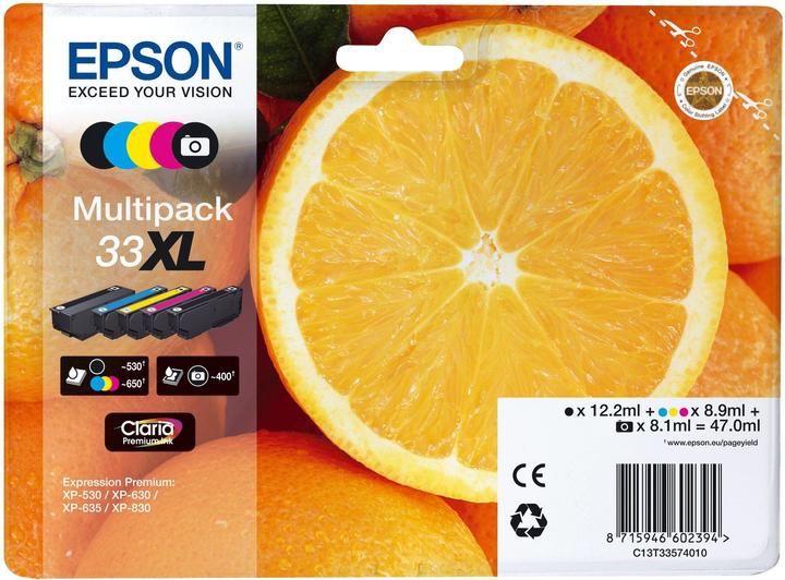 Produktbild Epson 33XL Claria Premium Multipack (M, C, Y, BK, PBK)
