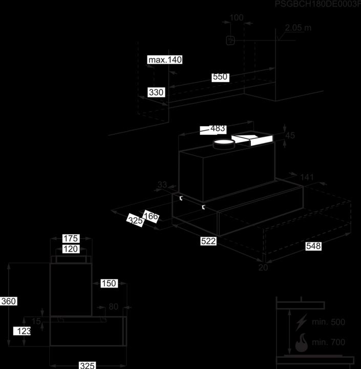 Produktbild Electrolux DCL5536SW (Wandhaube)