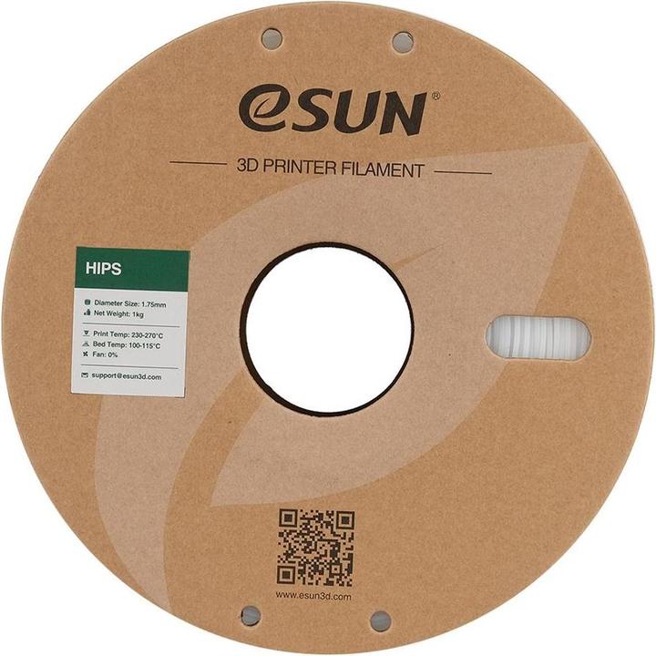 Produktbild eSUN HIPS Natural Filament 1.75mm 1Kg (HIPS, 1.75 mm, 1000 g, Weiss)