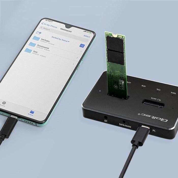 Actual product image Qoltec M.2 SSD drive docking station