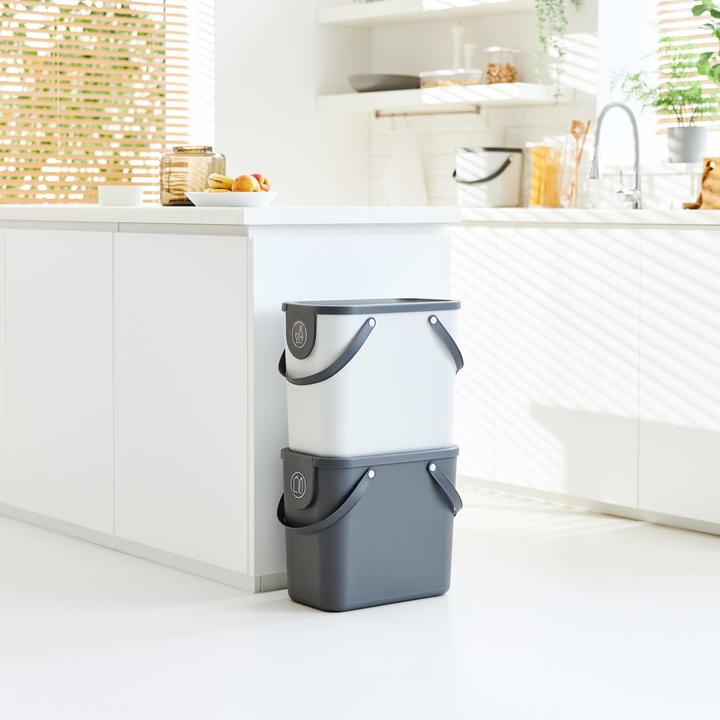 Produktbild Rotho Mülleimer ALBULINO, 25L, weiss sp. (25 l)