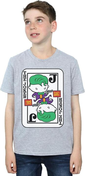 Actual product image Boys Chibi Joker Playing Card T-Shirt (140, 146)