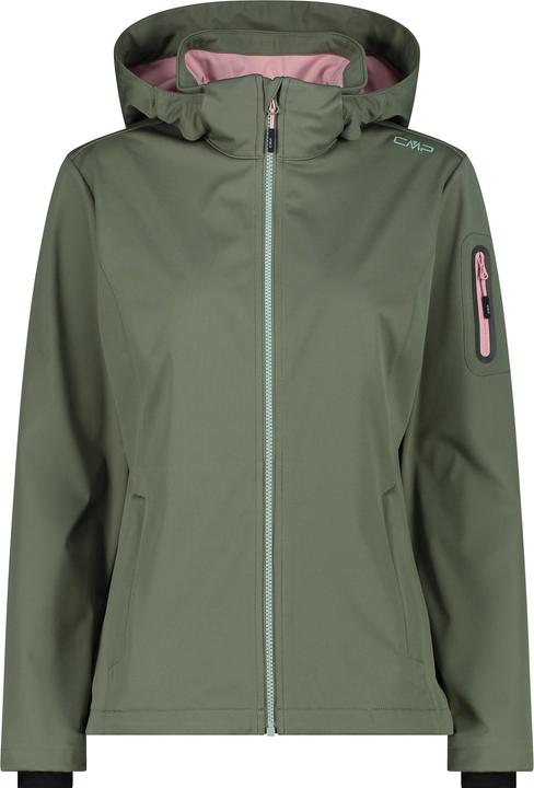 Actual product image CMP Campagnolo Women's Light Softshell Jacket Zip Hood (46)
