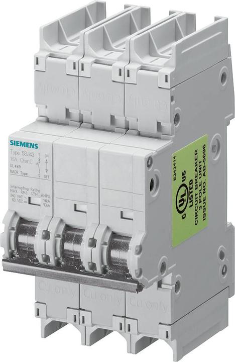 Actual product image Siemens SIEM 5SJ4318-7HG41 Miniature circuit breaker 240V 14kA 3pol. C