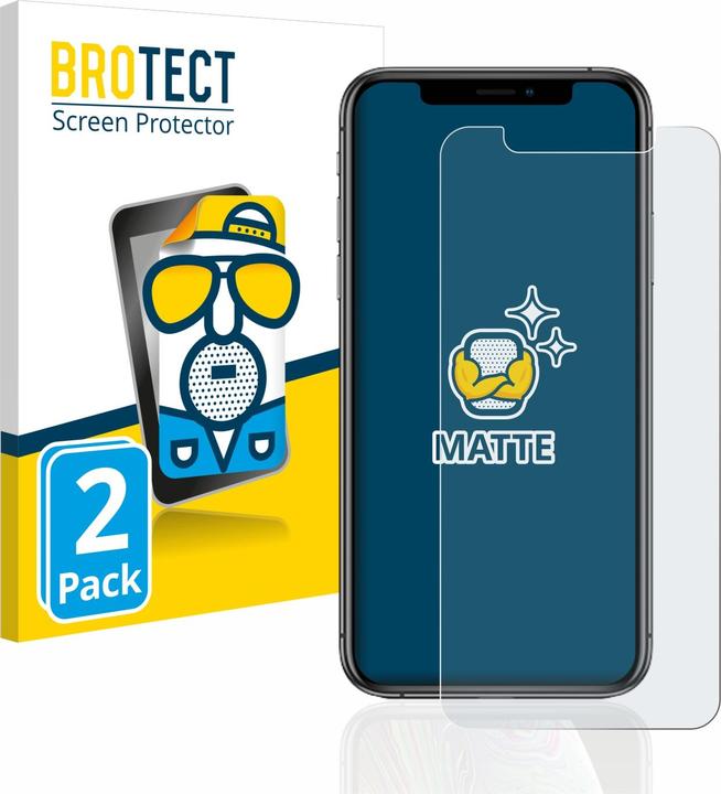 Produktbild BROTECT Entspiegelungs-Schutzfolie Displayschutz Matt (2 Stück, Apple iPhone XS)