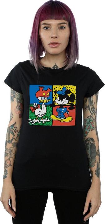 Actual product image Disney Womens/Ladies Mickey Mouse Donald Clothes Swap Cotton T-Shirt (XXL)